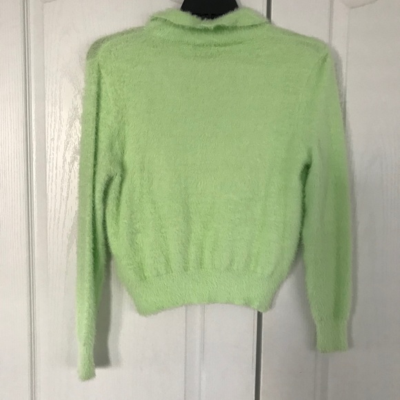 J.O.A. Pale green collared eyelash sweater- medium - Picture 4 of 8